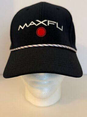 Maxfli Hat Cap Strap Back Navy Red Golf Embroidered Logo Men's Cotton One Size